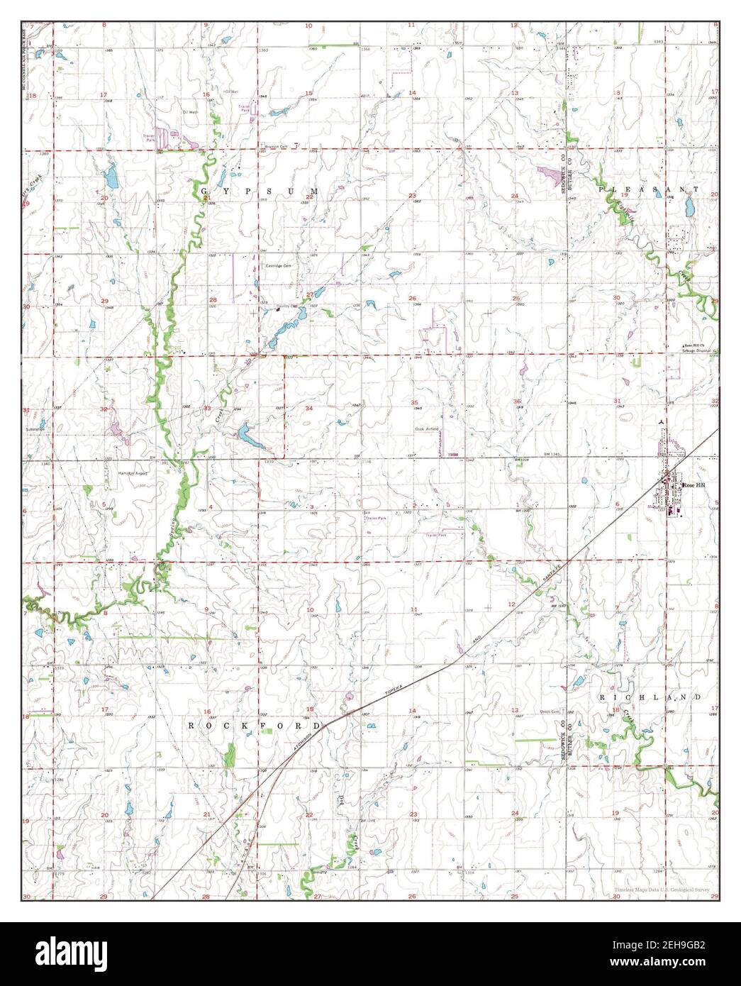 Rose Hill, Kansas, map 1960, 124000, United States of America by