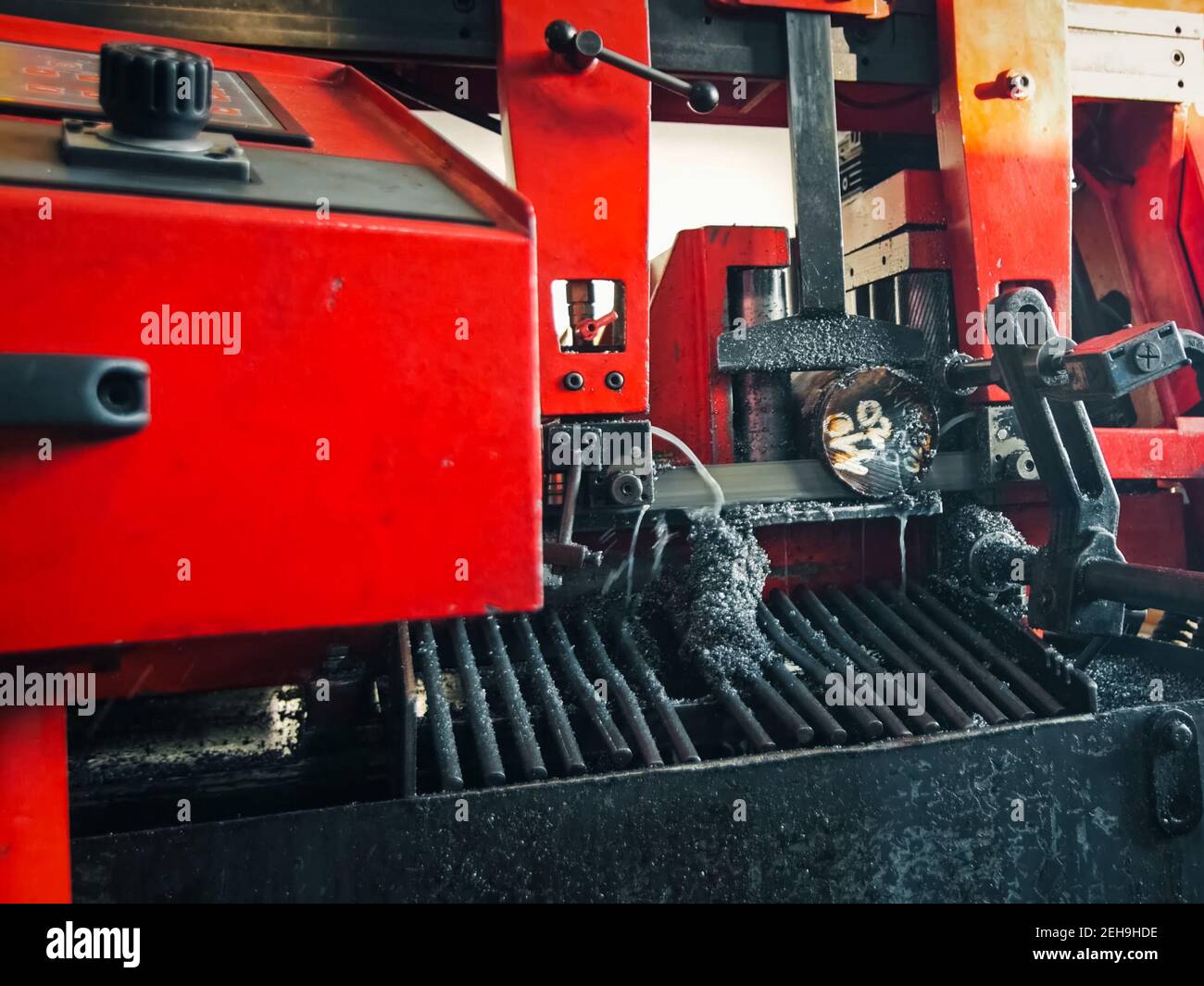 Oil parts machine. Details of flasks and other products Stock Photo Alamy