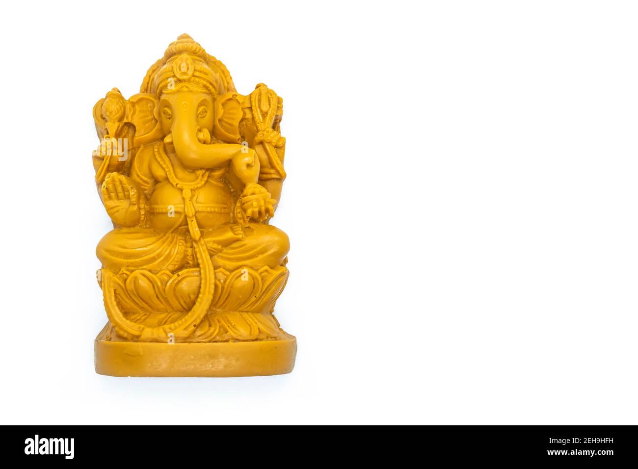 Ganesha statue of Hindu god Ganesha on white backgrounds Stock Photo ...