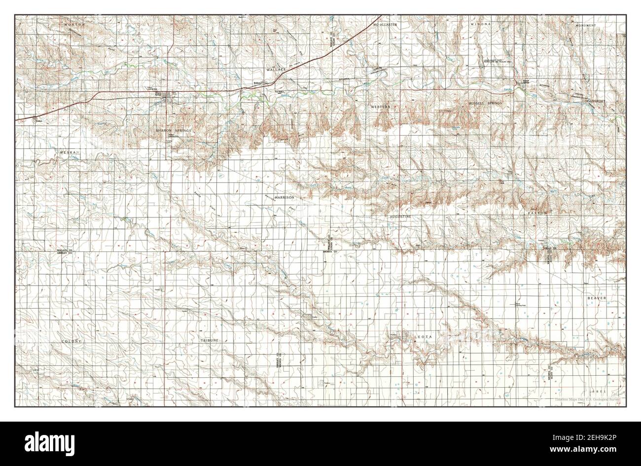 Sharon springs kansas map Cut Out Stock Images & Pictures Alamy