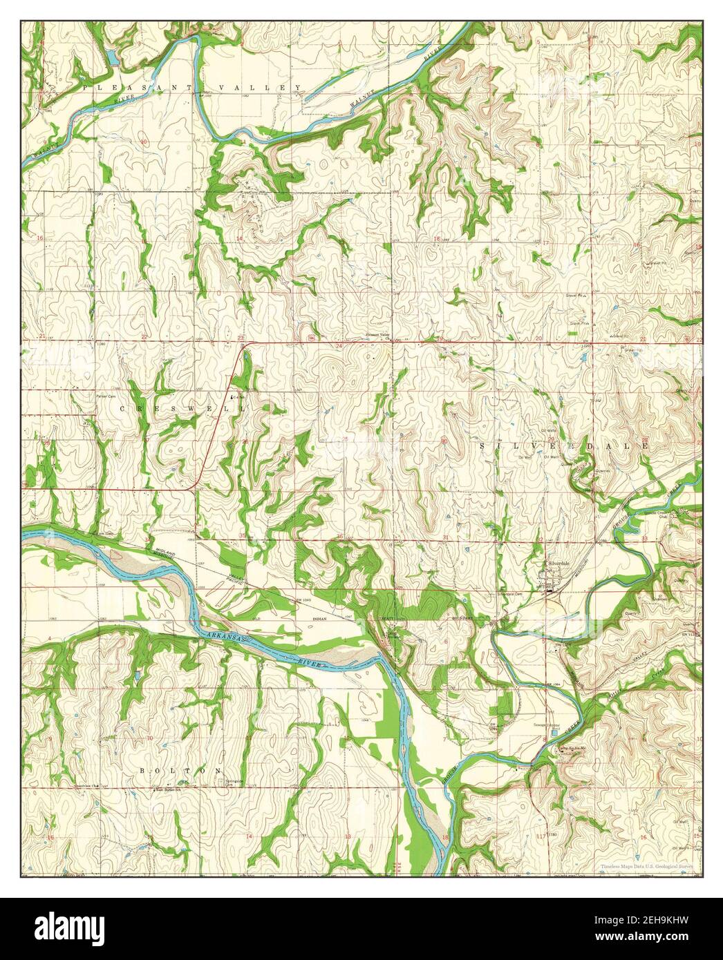 Silverdale, Kansas, map 1965, 124000, United States of America by