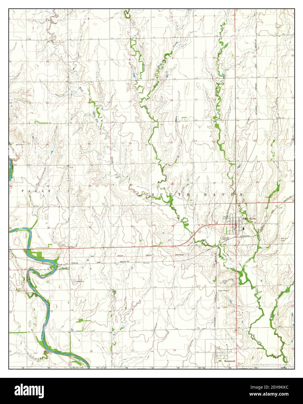 South Haven, Kansas, map 1965, 124000, United States of America by
