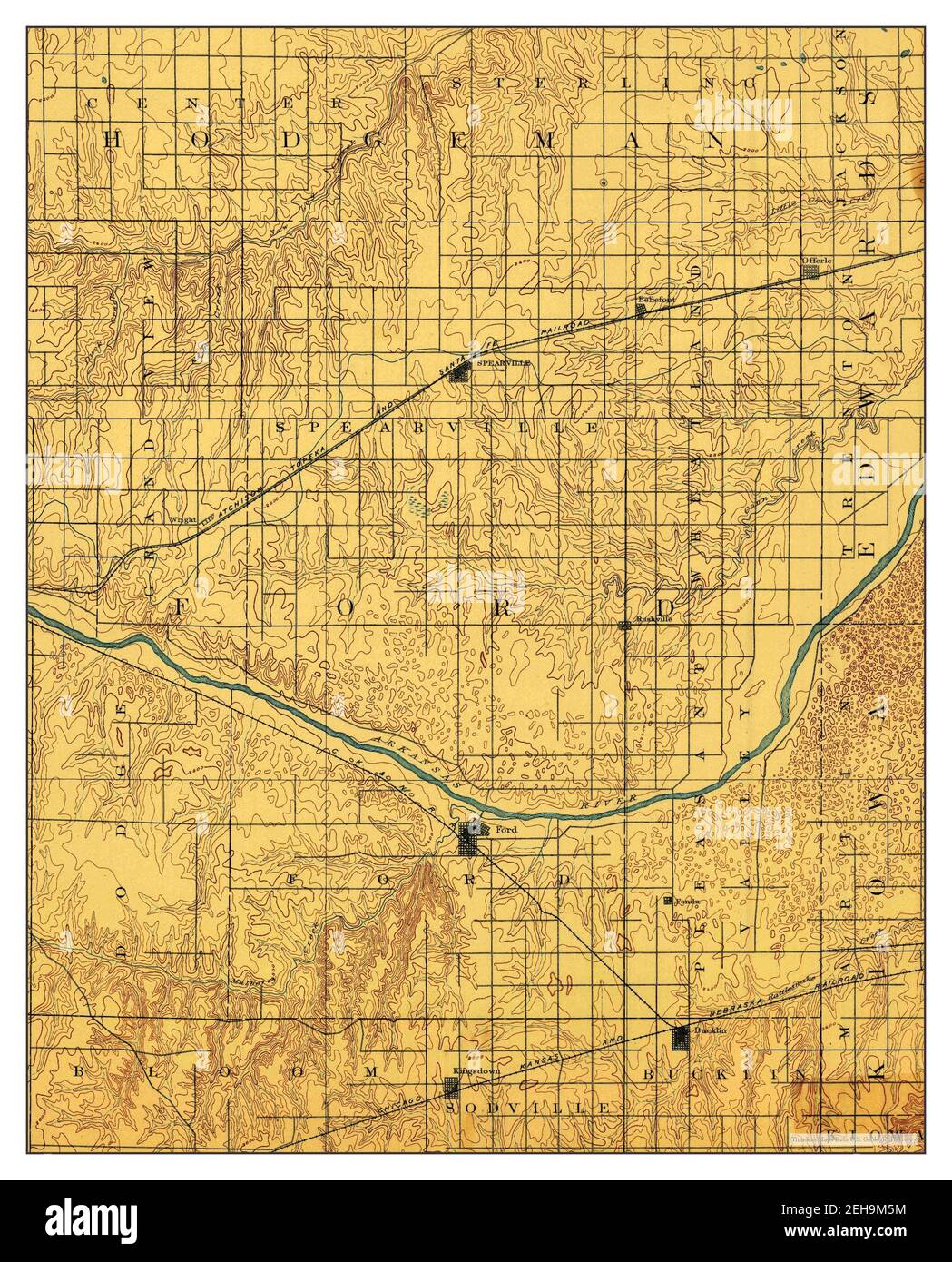 Spearville, Kansas, map 1892, 1125000, United States of America by