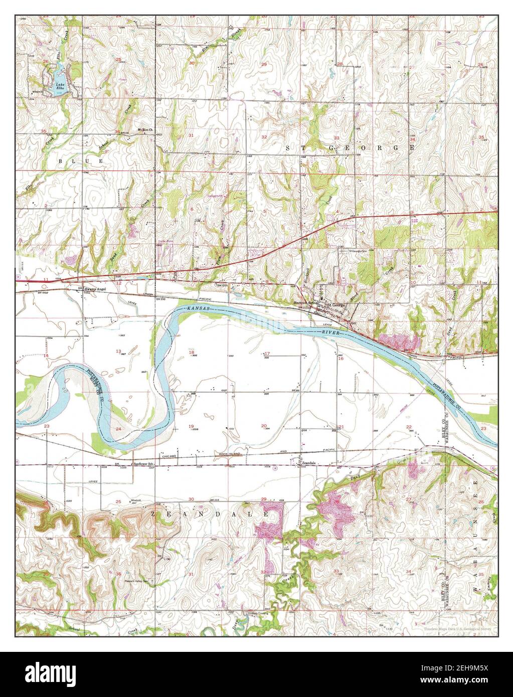 St George, Kansas, map 1953, 1:24000, United States of America by ...