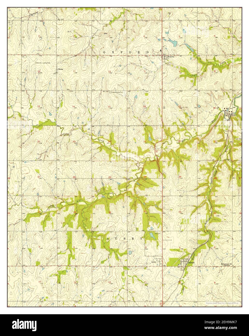 Stilwell, Kansas, map 1956, 124000, United States of America by