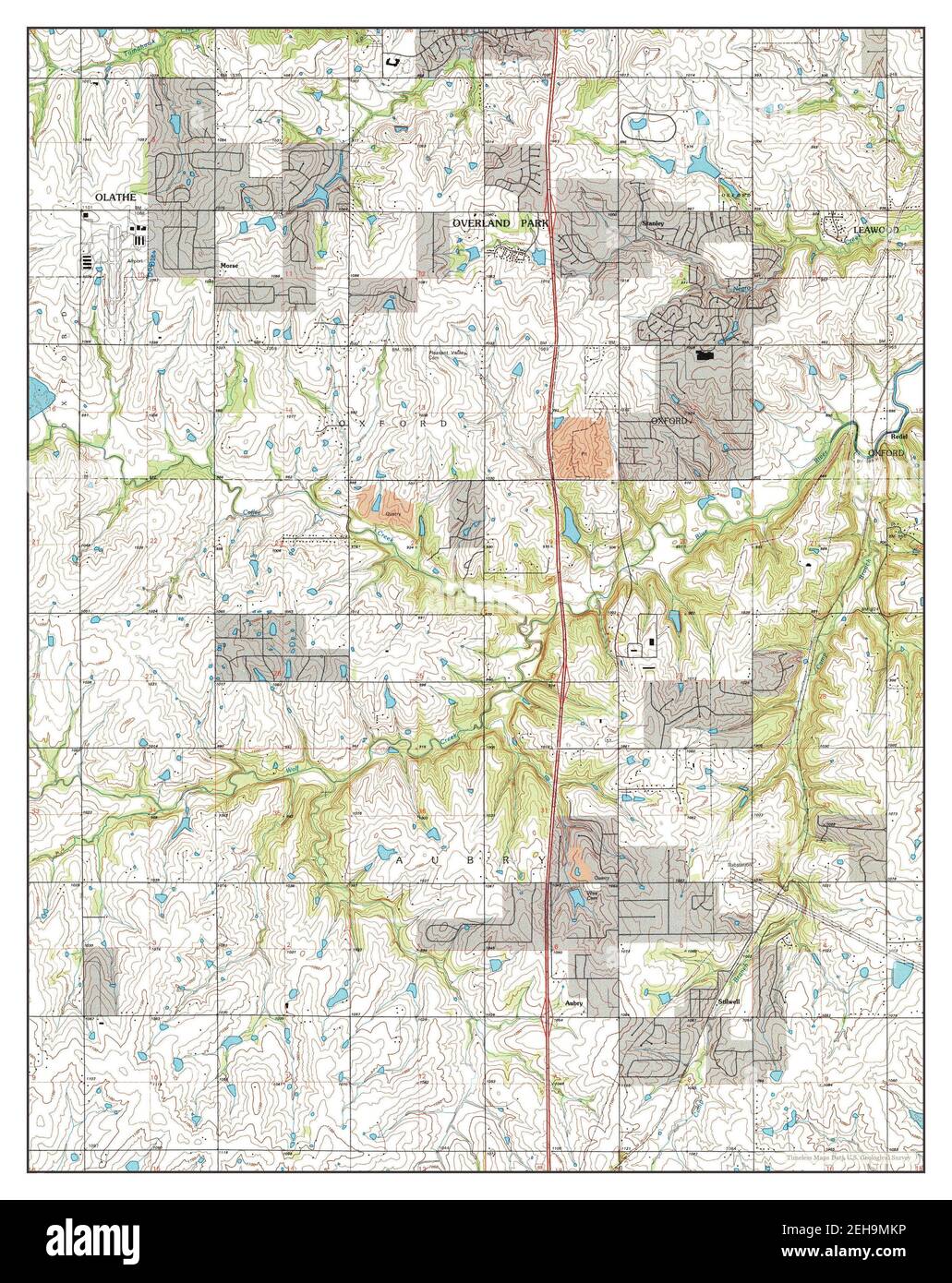 Stilwell, Kansas, map 1991, 124000, United States of America by