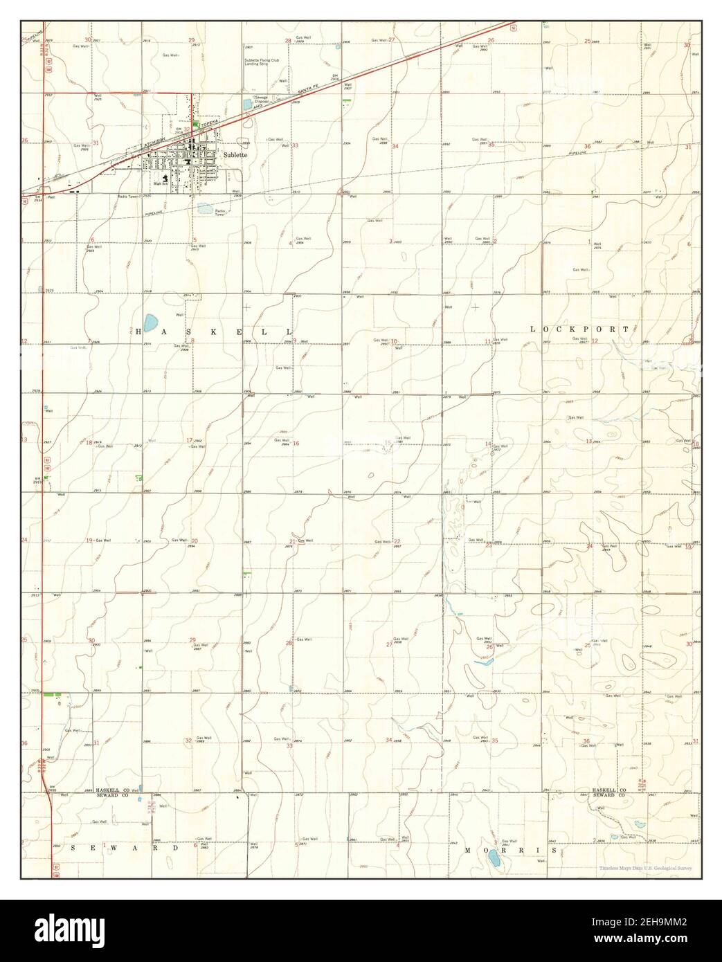 Sublette, Kansas, map 1968, 124000, United States of America by Timeless Maps, data U.S