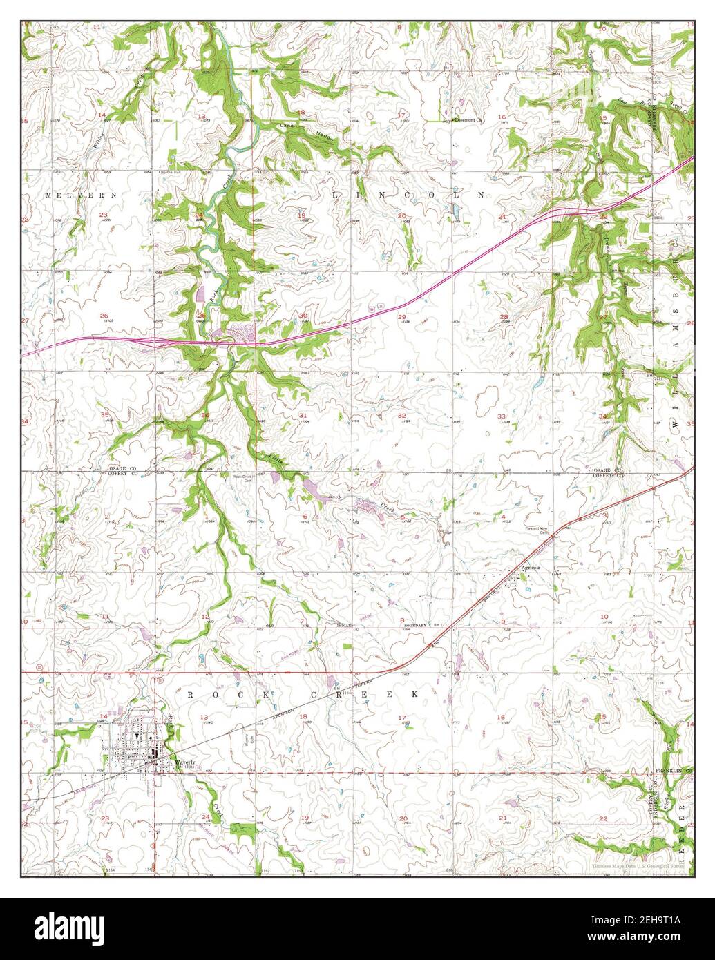 Map Of Waverly High Resolution Stock Photography and Images Alamy