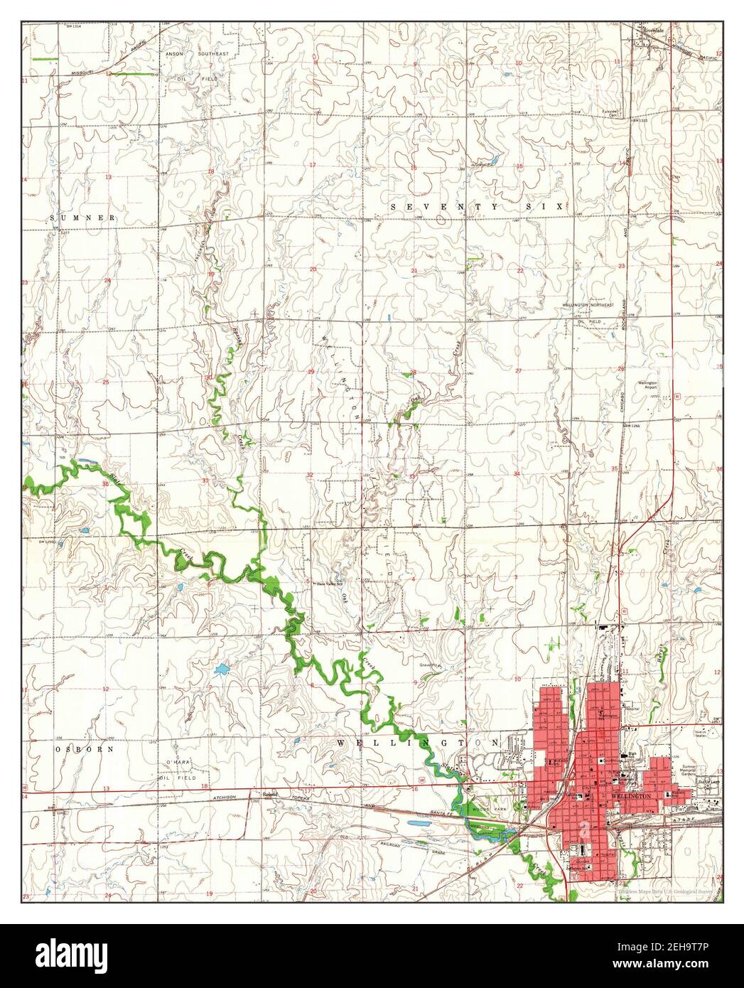 Wellington kansas map hires stock photography and images Alamy