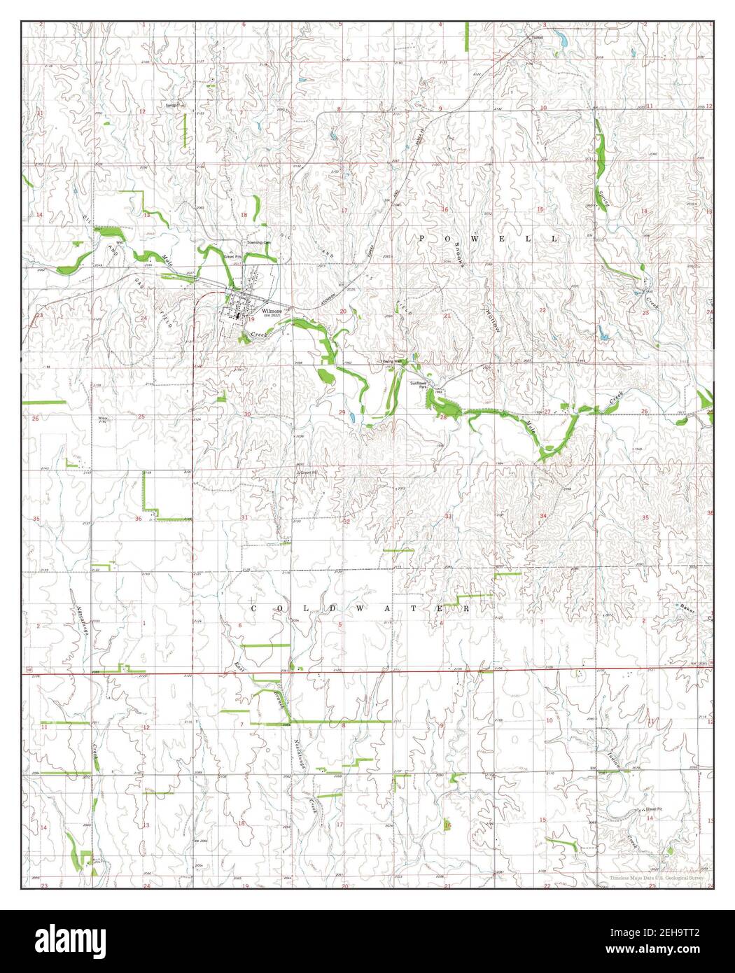 Wilmore, Kansas, map 1980, 124000, United States of America by