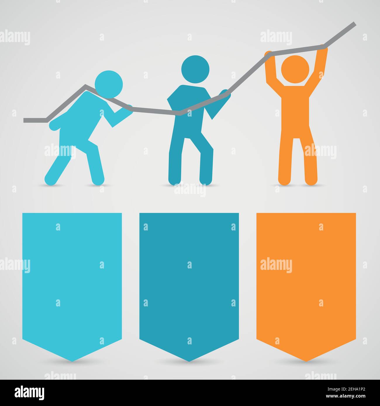 Line chart in blue Stock Vector Images - Alamy