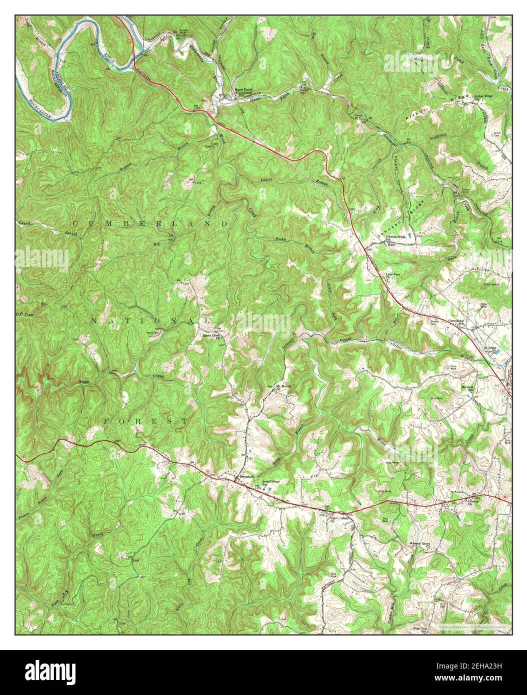 Bernstadt, Kentucky, map 1952, 1:24000, United States of America by Timeless Maps, data U.S. Geological Survey Stock Photo