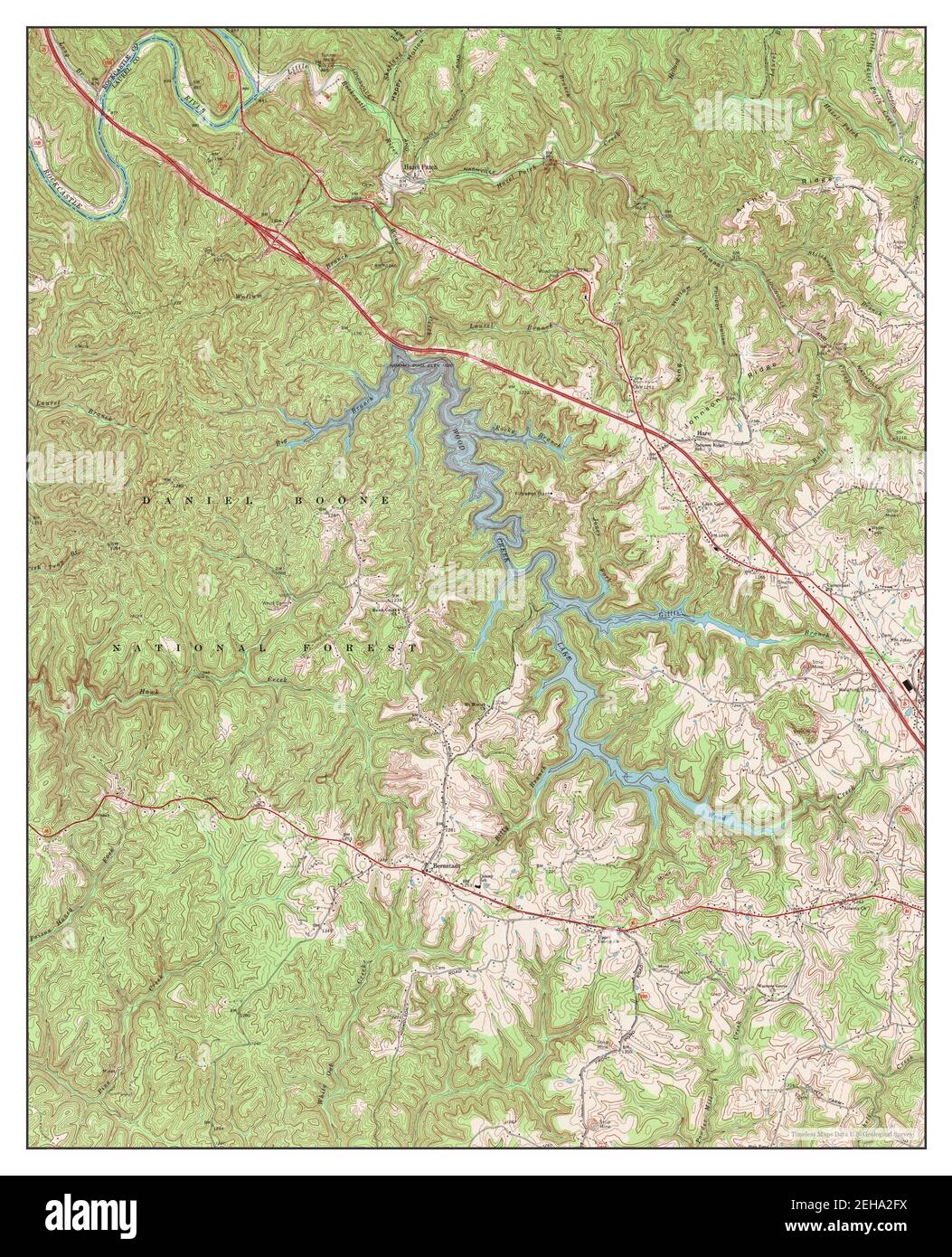 Bernstadt, Kentucky, map 1969, 1:24000, United States of America by Timeless Maps, data U.S. Geological Survey Stock Photo