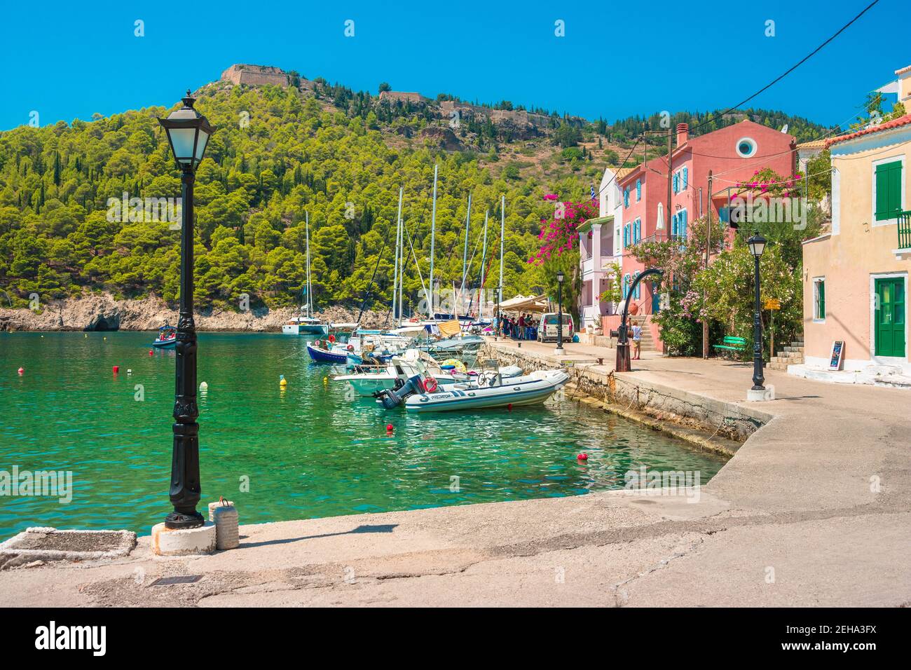 Picturesque Assos village in Kefalonia island, Greece Stock Photo