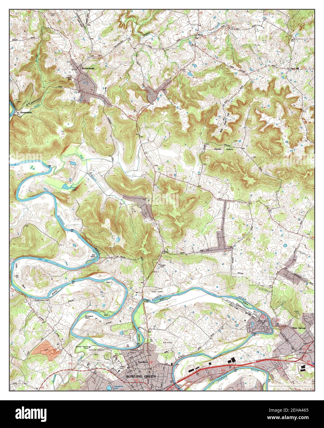 Map of bowling green kentucky hi-res stock photography and images - Alamy