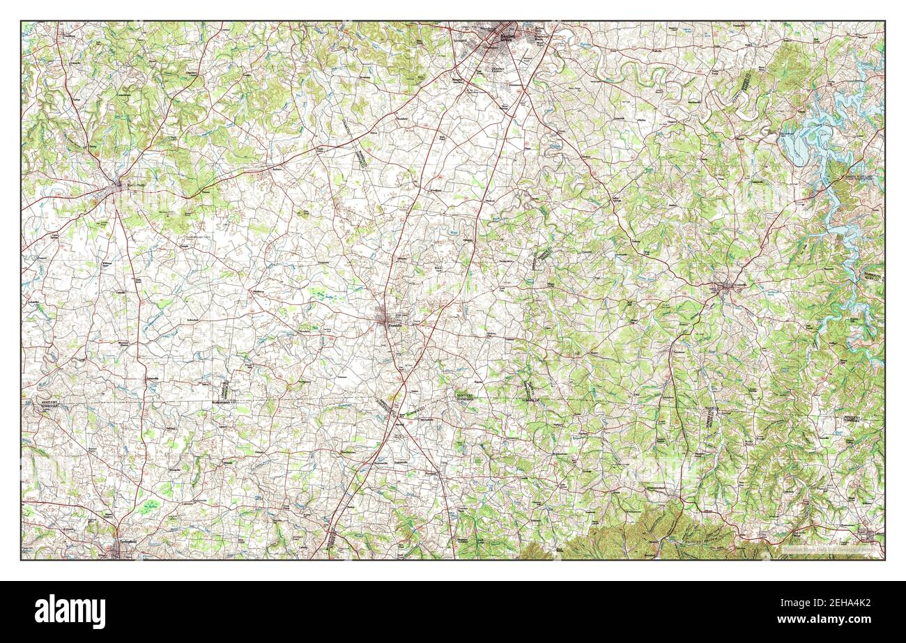 Map of bowling green kentucky hi-res stock photography and images - Alamy
