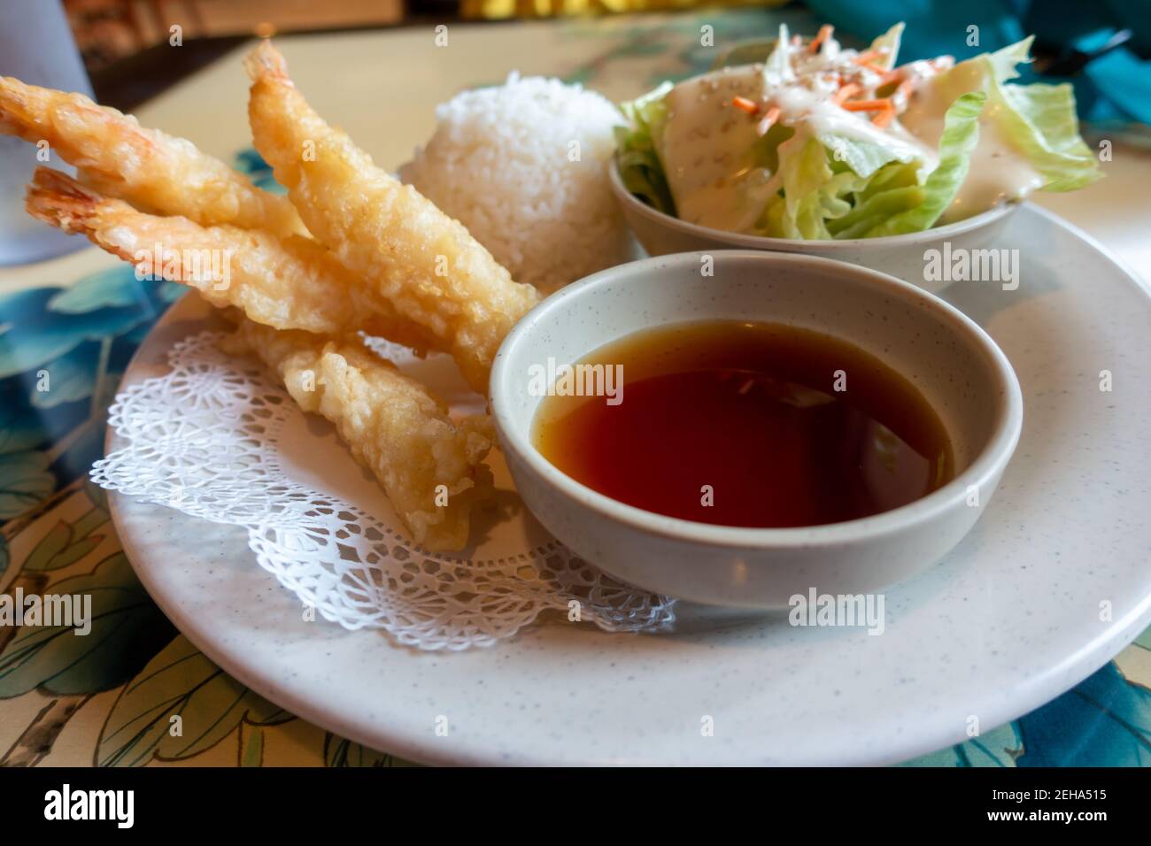 Tempura shrimp in Sitka, Alaska Stock Photo