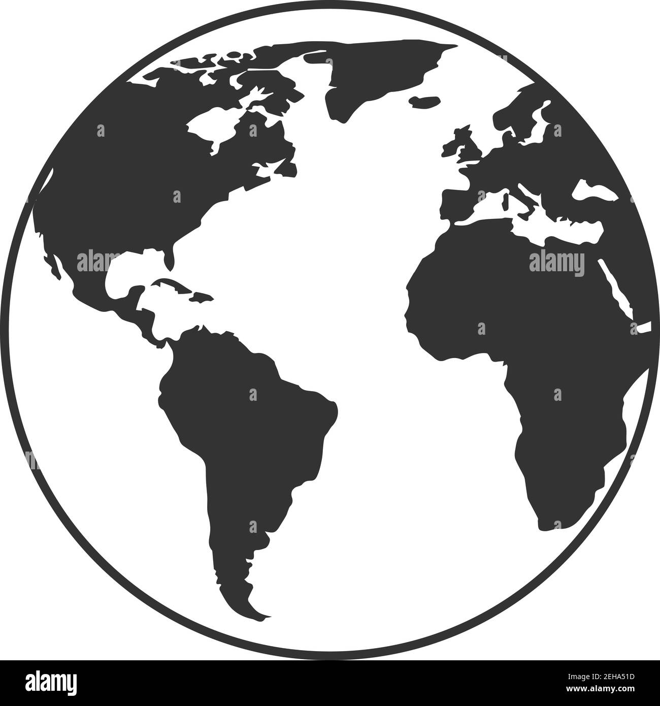Globe Earth line icon, Vector sign on white background Stock Vector ...