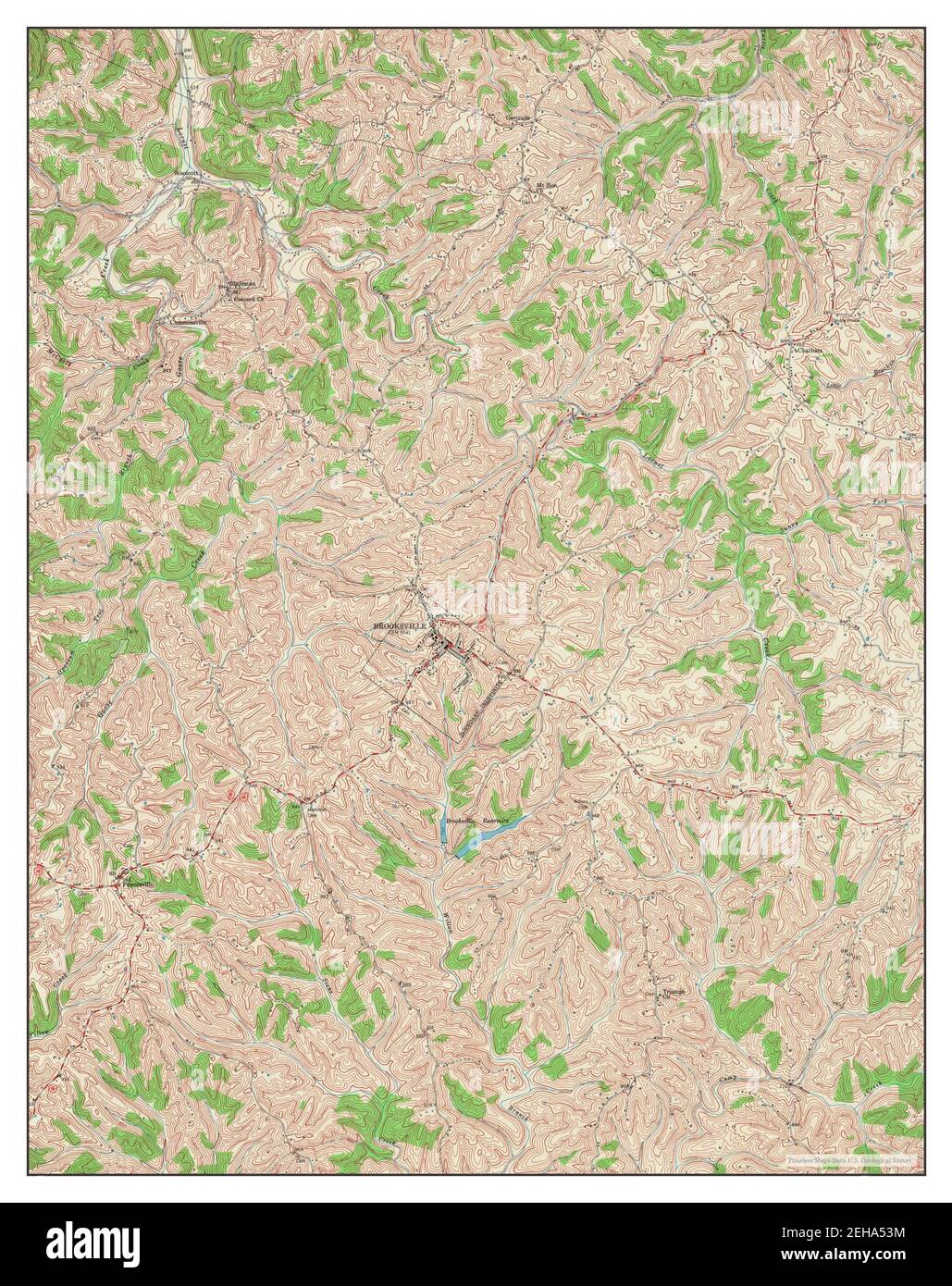 Brooksville, Kentucky, map 1952, 124000, United States of America by