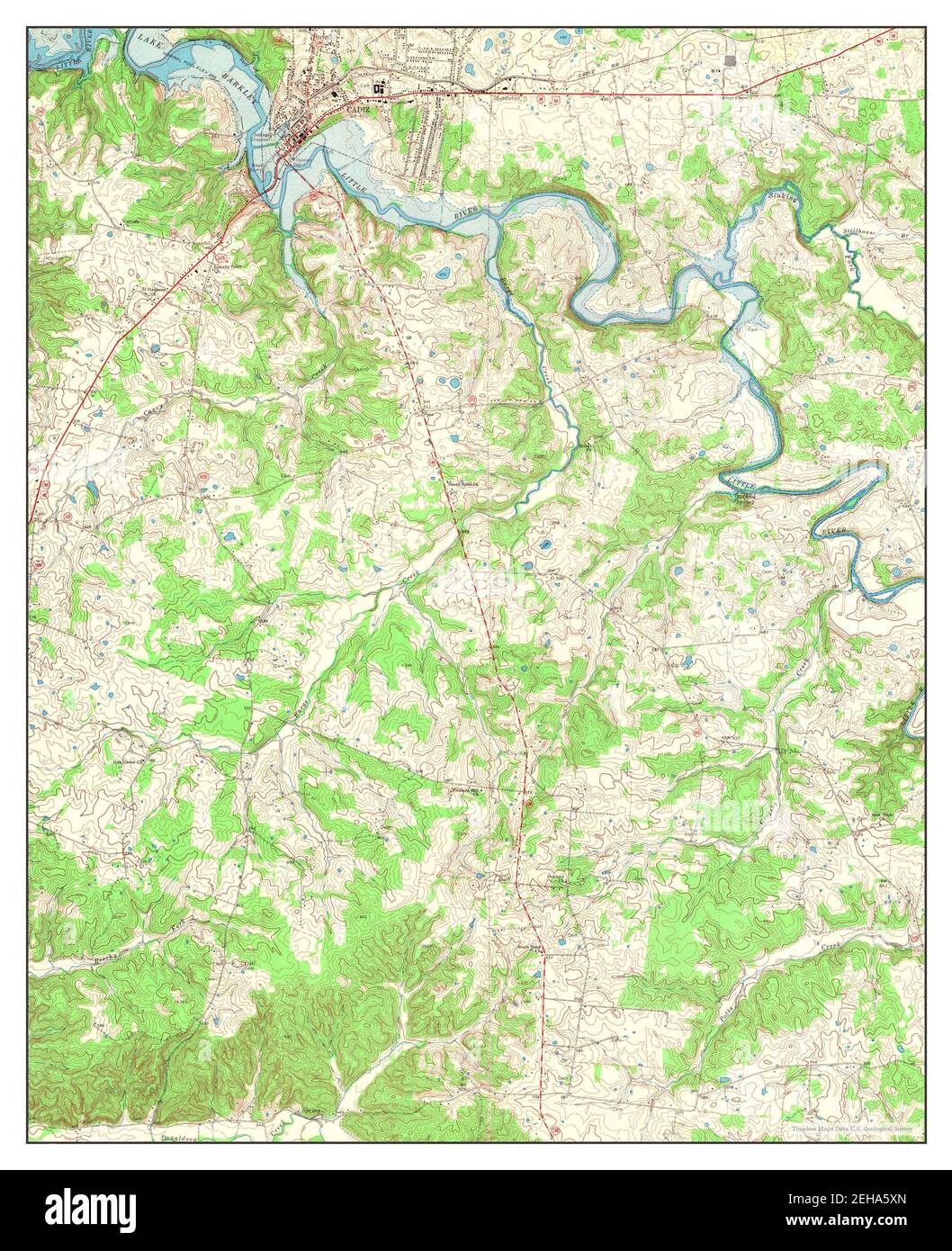 Cadiz, Kentucky, map 1967, 124000, United States of America by