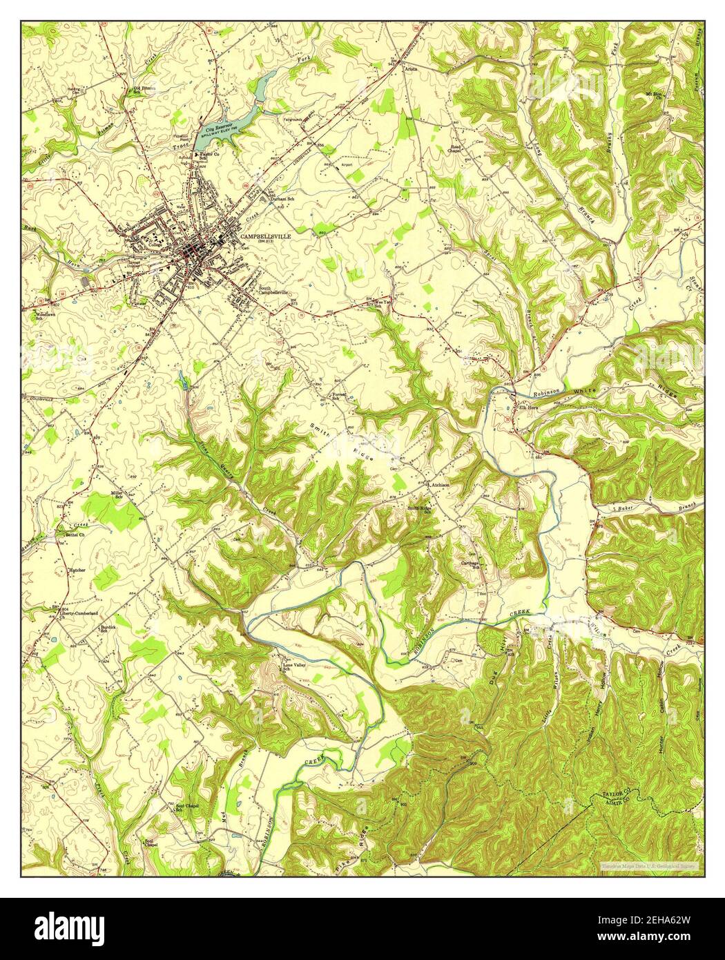 Map of campbellsville hires stock photography and images Alamy