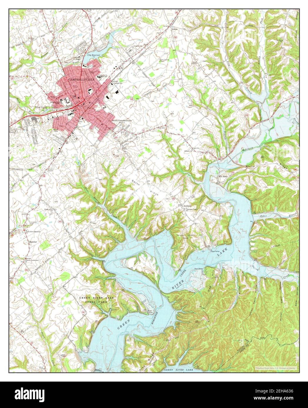 Campbellsville, Kentucky, map 1970, 124000, United States of America