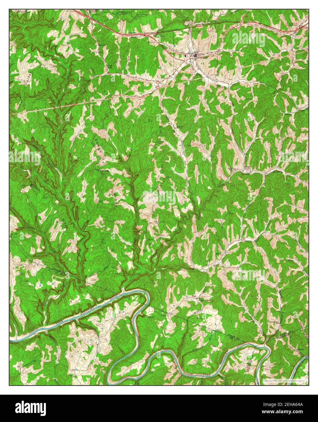 Campton, Kentucky, map 1961, 124000, United States of America by