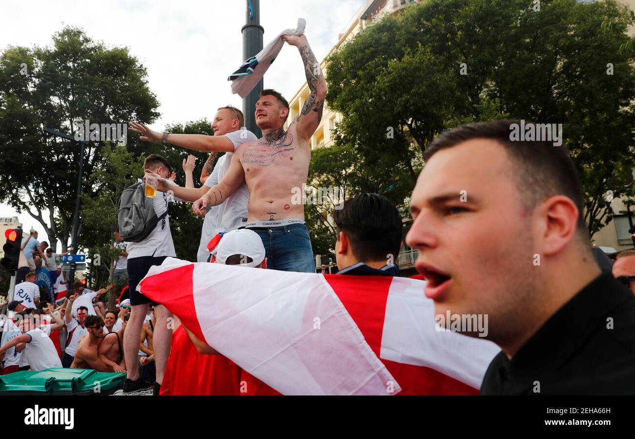 Football Soccer - England v Russia - EURO 2016 - Group B - Stade Vélodrome, Marseille, France - 11/6/16 England fans outside the stadium before the match REUTERS/Eddie Keogh Livepic Stock Photo