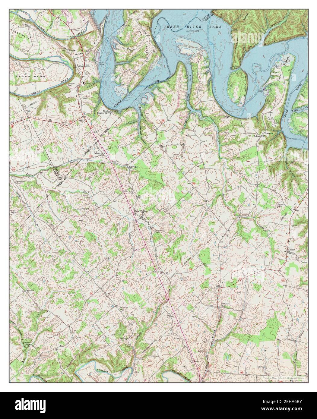 Cane Valley, Kentucky, map 1970, 1:24000, United States of America by ...
