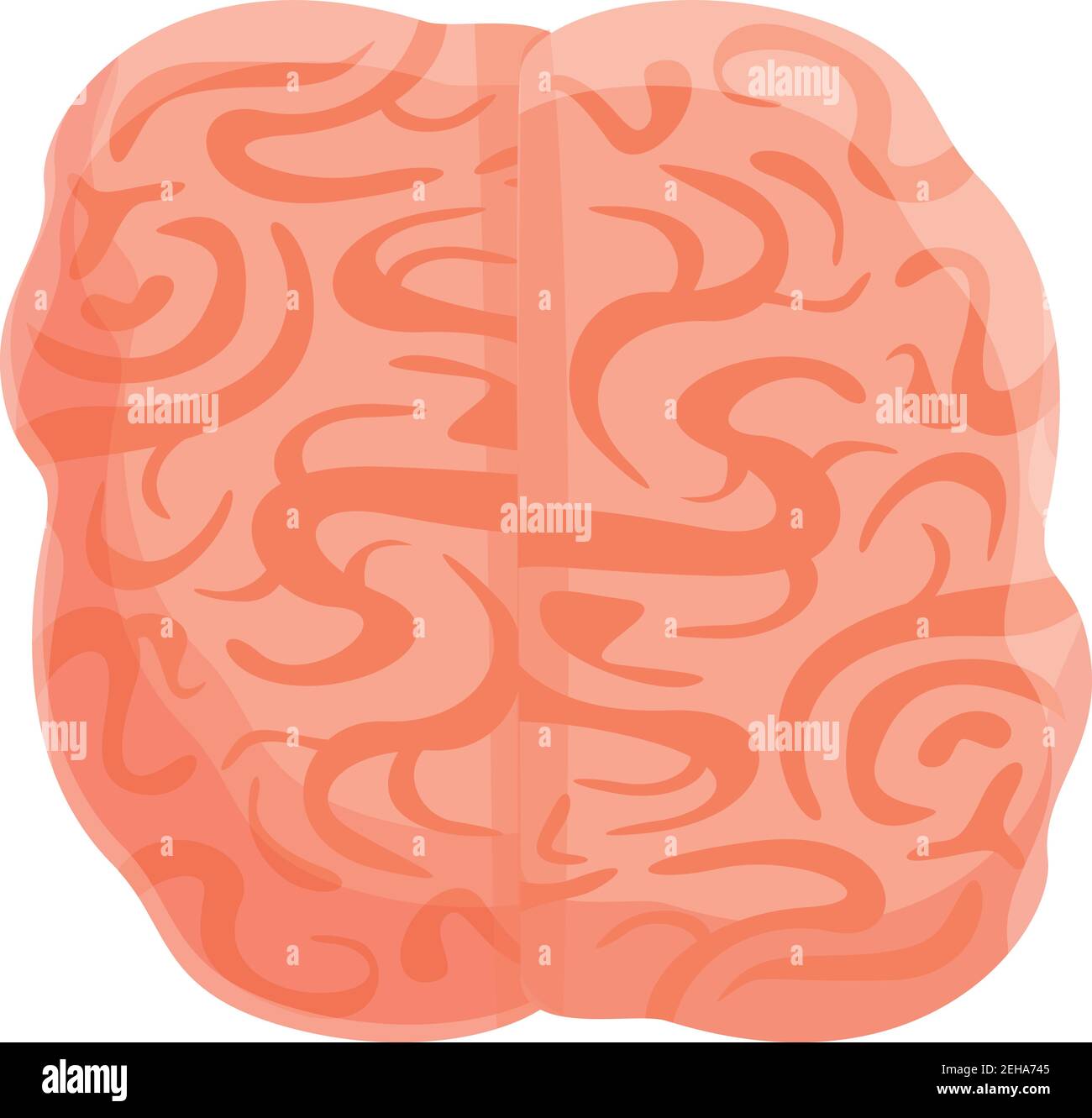 Human brain side icon. Cartoon of human brain side vector icon for web design isolated on white background Stock Vector