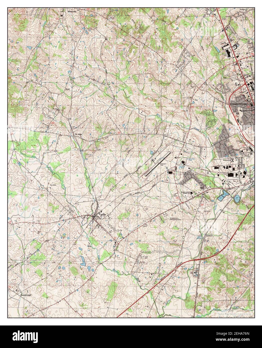 Cecilia, Kentucky, map 1992, 124000, United States of America by