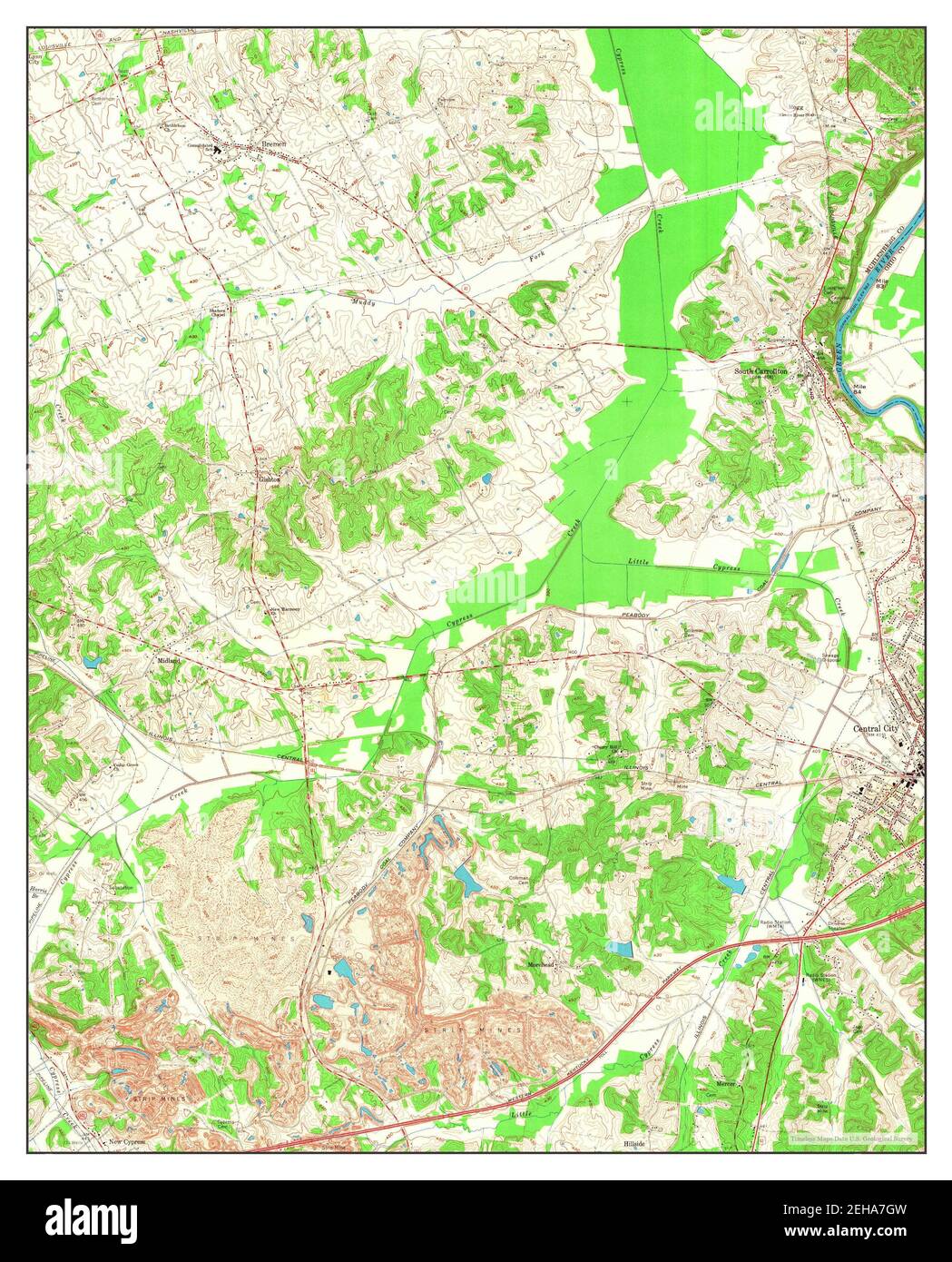 Central city kentucky map hires stock photography and images Alamy
