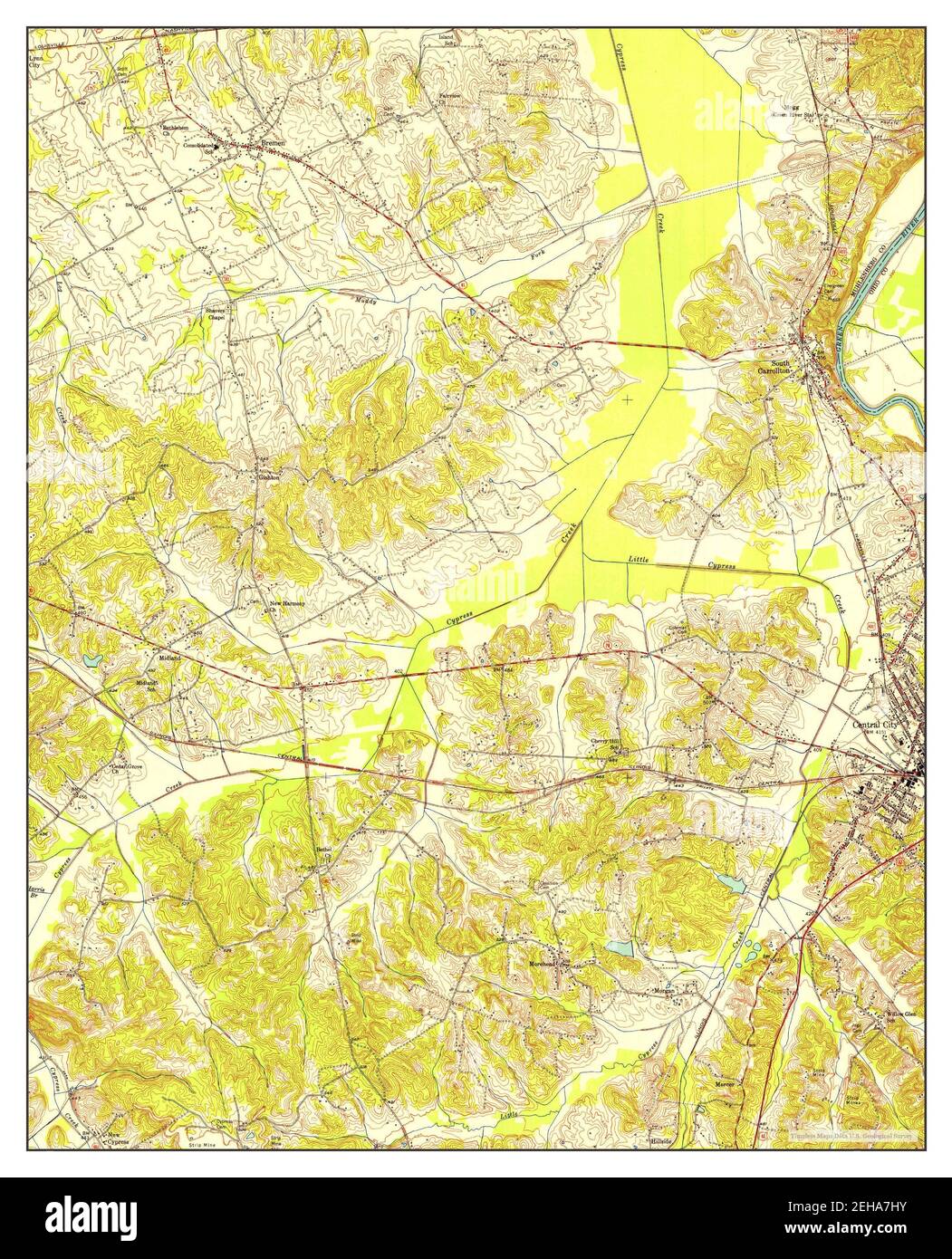 Central city kentucky map hires stock photography and images Alamy