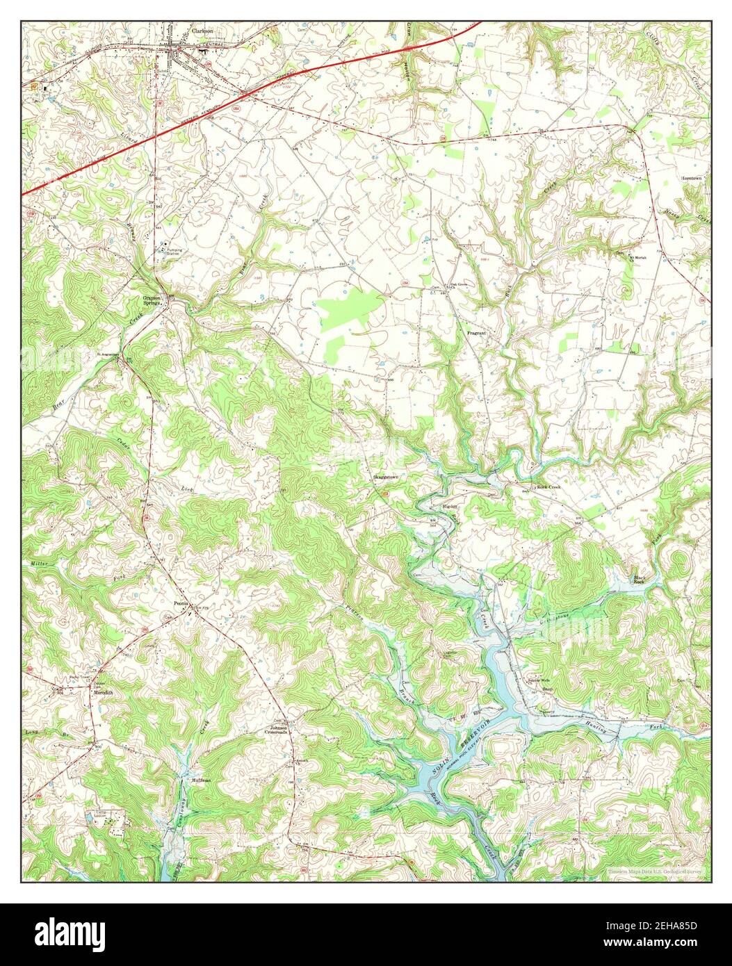 Clarkson, Kentucky, map 1967, 124000, United States of America by