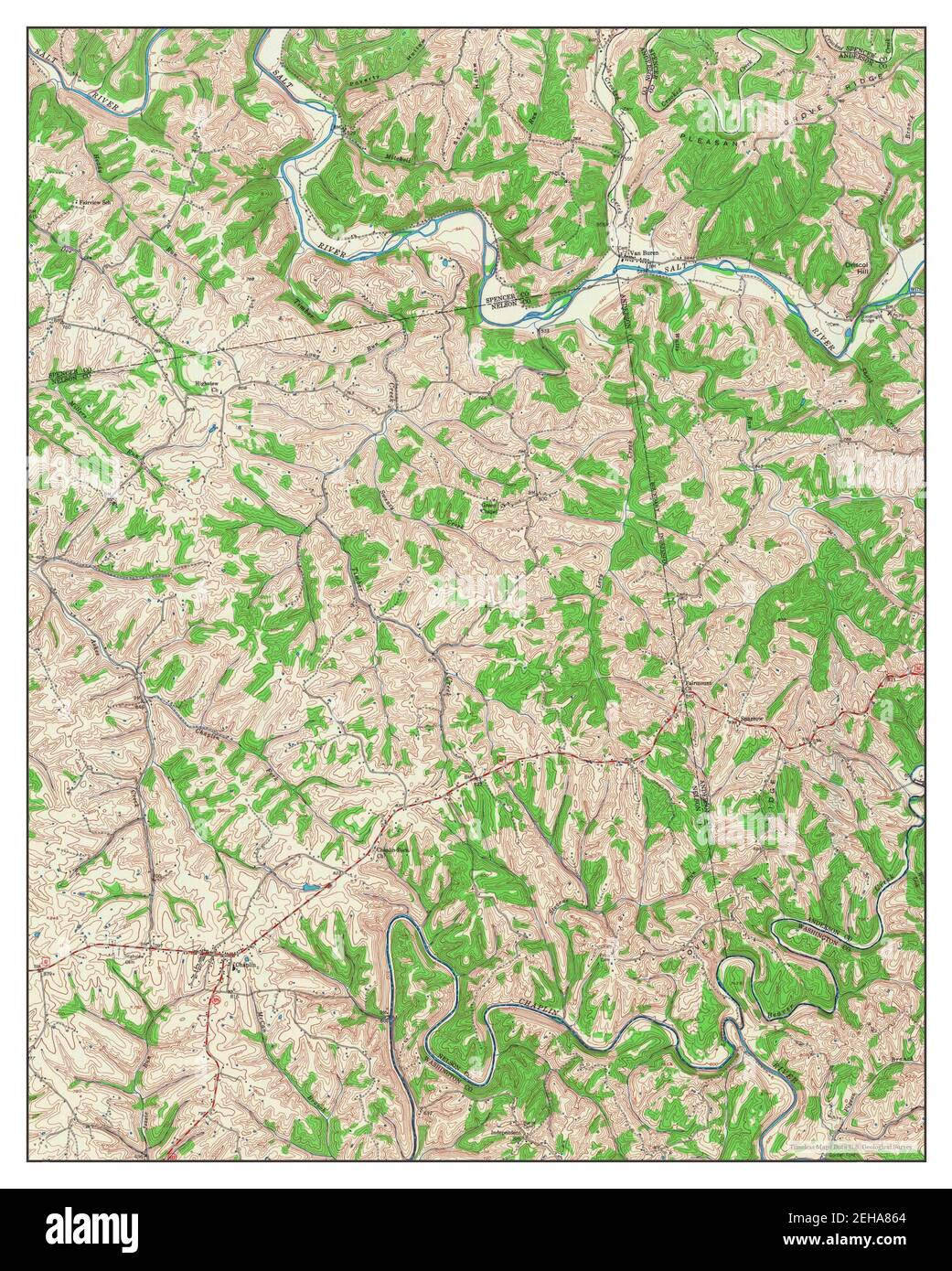 Chaplin, Kentucky, map 1952, 124000, United States of America by