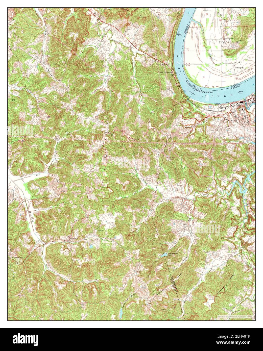 Map of cloverport Cut Out Stock Images & Pictures Alamy