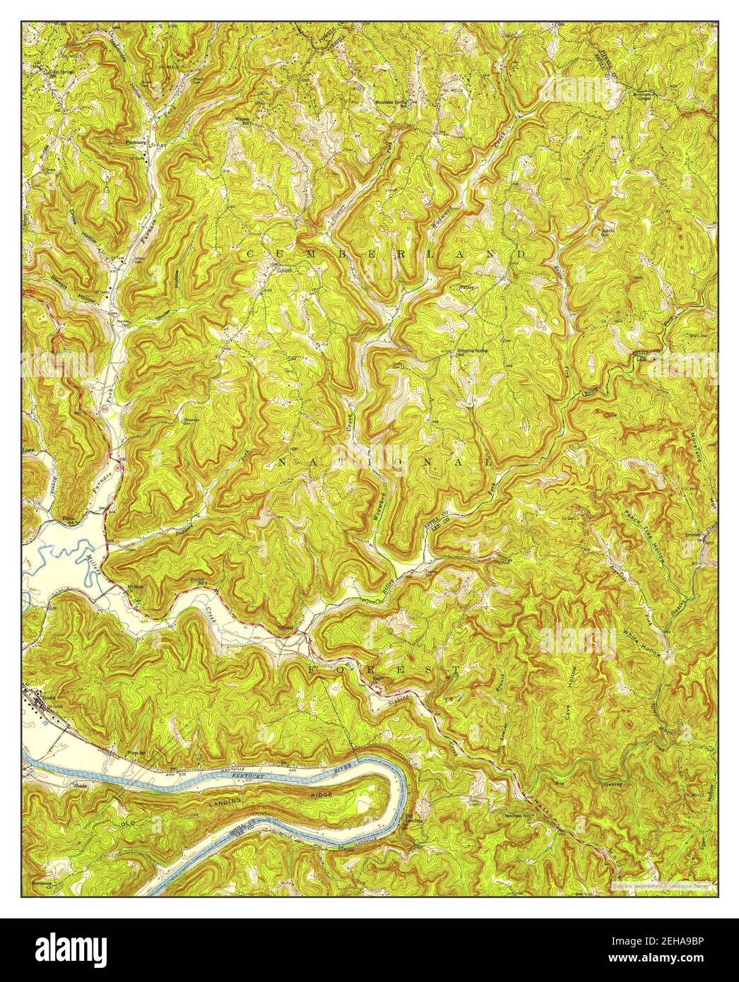 Cobhill, Kentucky, map 1952, 1:24000, United States of America by Timeless Maps, data U.S. Geological Survey Stock Photo