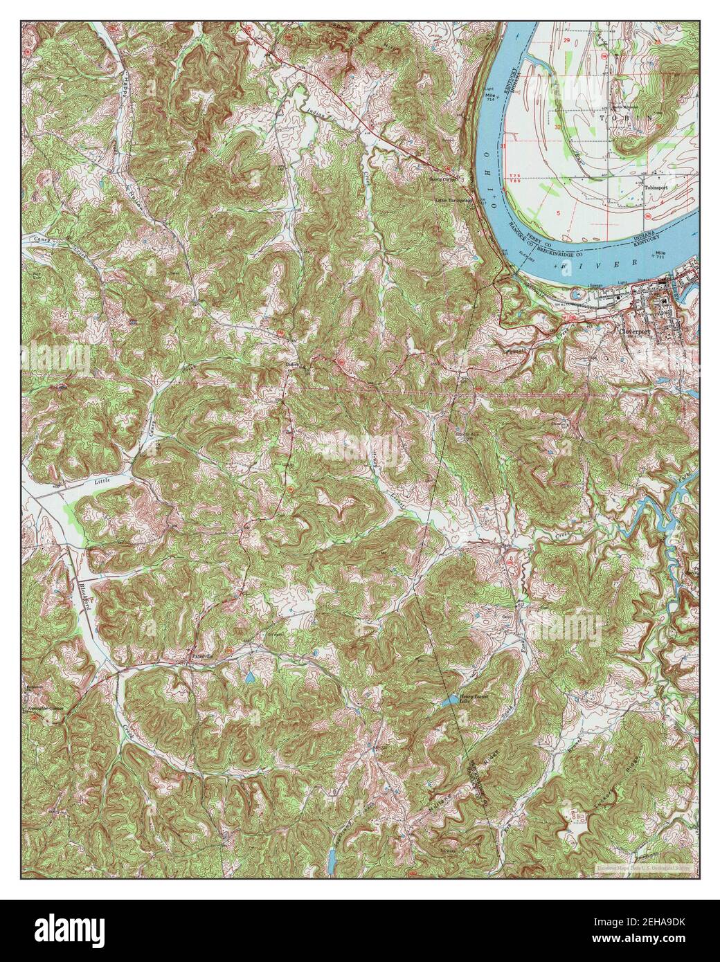 Cloverport kentucky map hires stock photography and images Alamy