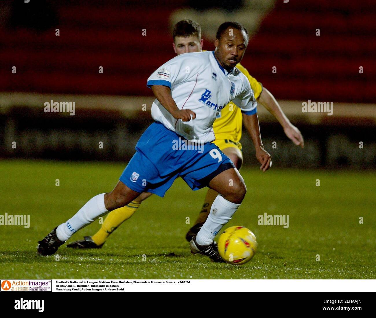 Football - Nationwide League Division Two - Rushden & Diamonds v Tranmere Rovers   - 24/2/04  Rodney Jack - Rushden & Diamonds in action  Mandatory Credit:Action Images / Andrew Budd Stock Photo