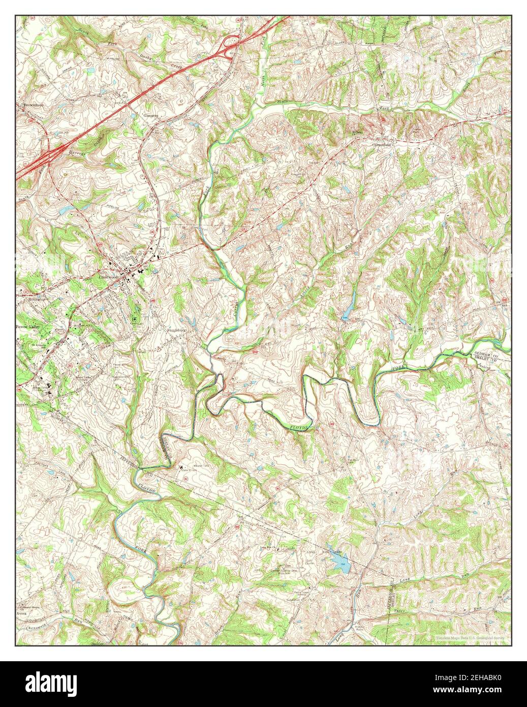 Crestwood, Kentucky, map 1969, 124000, United States of America by