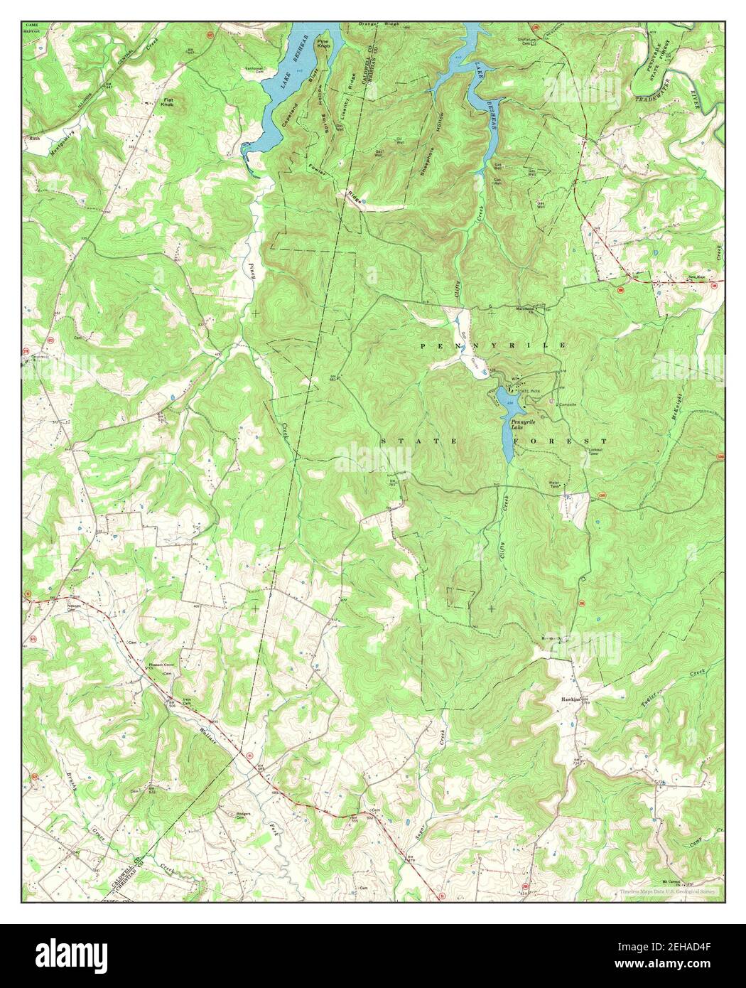 Dawson Springs SW, Kentucky, map 1967, 124000, United States of America by Timeless Maps, data