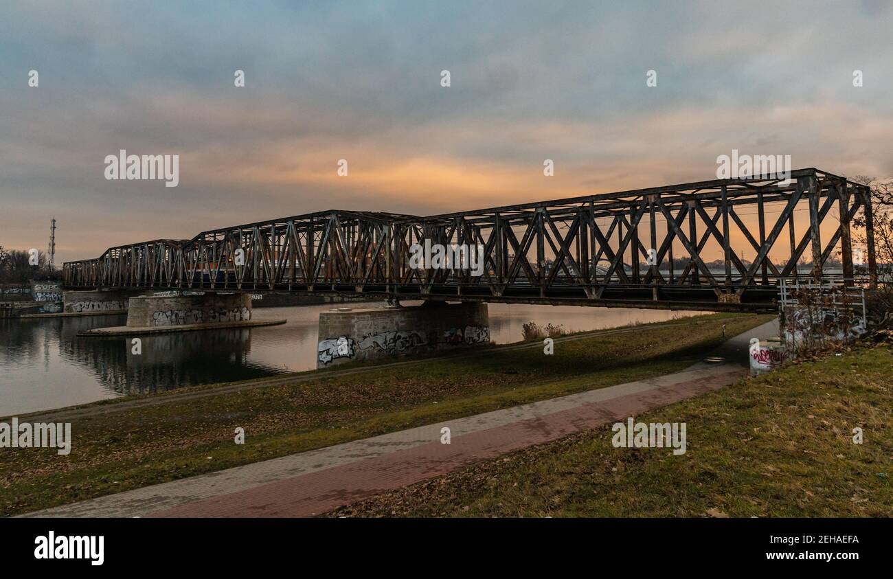 Old wooden railroad bridge over hi-res stock photography and images - Alamy