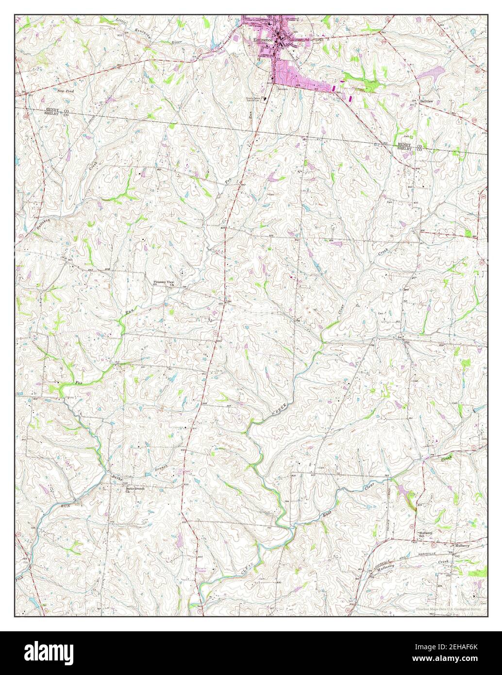 Map of eminence kentucky Cut Out Stock Images & Pictures Alamy