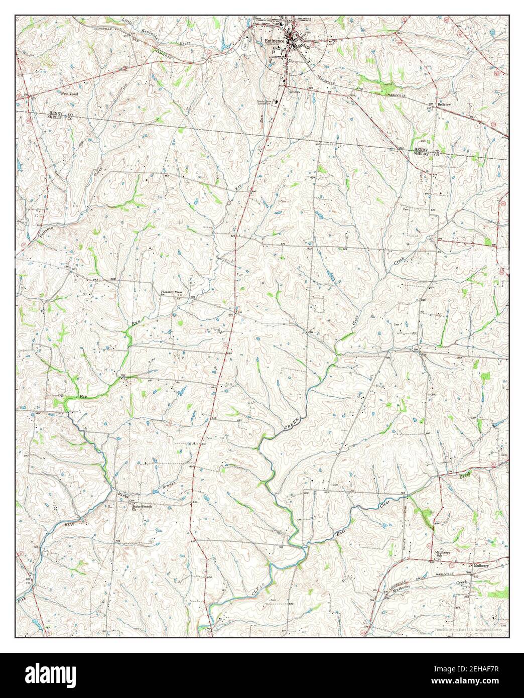 Eminence, Kentucky, map 1954, 1:24000, United States of America by Timeless Maps, data U.S. Geological Survey Stock Photo