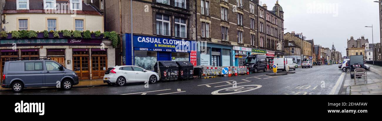 Shops in High Street, Portobello, edinburgh Stock Photo