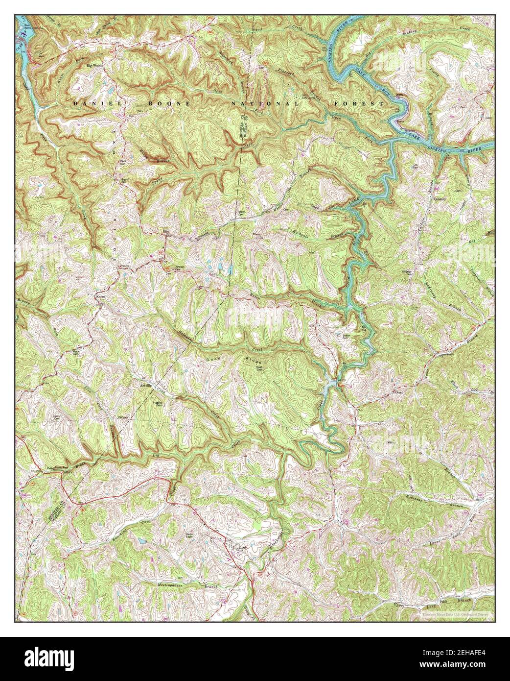 Ezel, Kentucky, map 1978, 124000, United States of America by Timeless