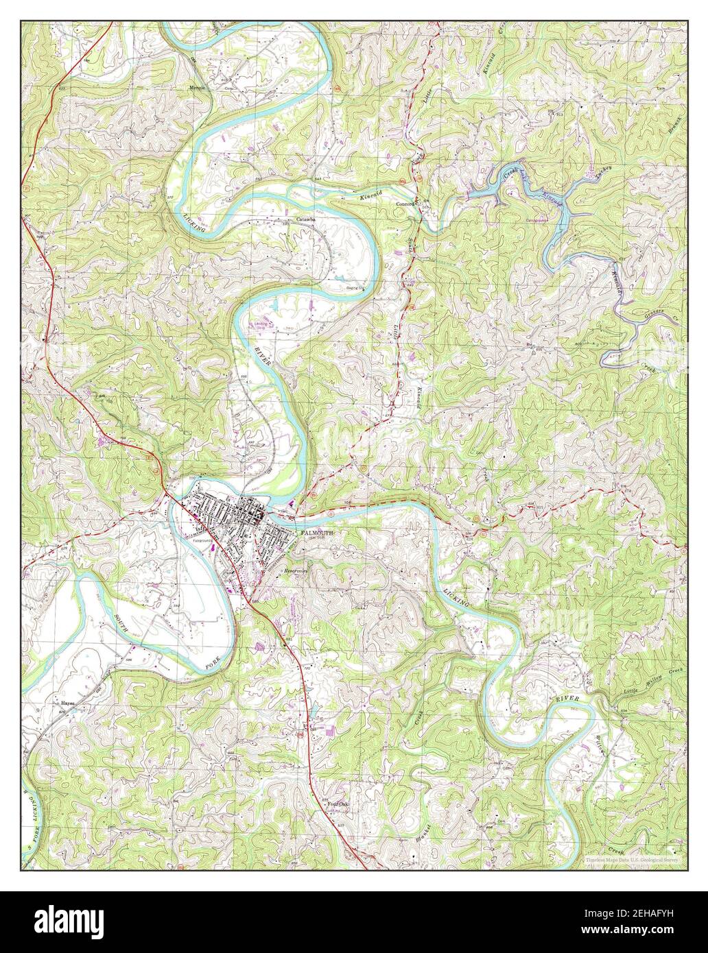 Falmouth, Kentucky, map 1954, 124000, United States of America by