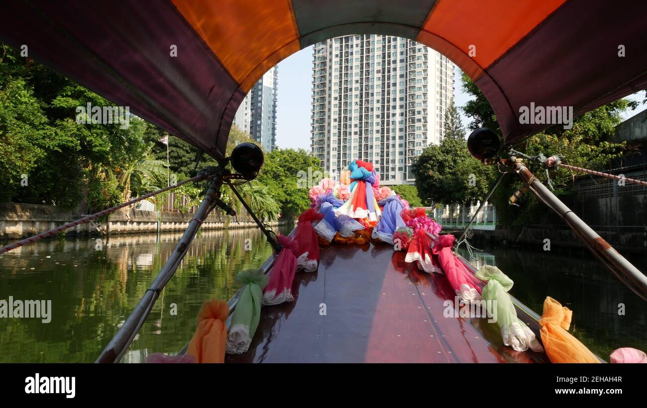 Bangkok canal decorated boat hires stock photography and images Alamy