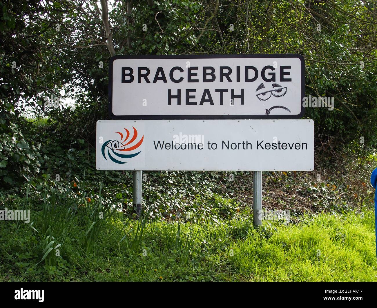 Sign for Bracebridge Heath, Lincolnshire Stock Photo