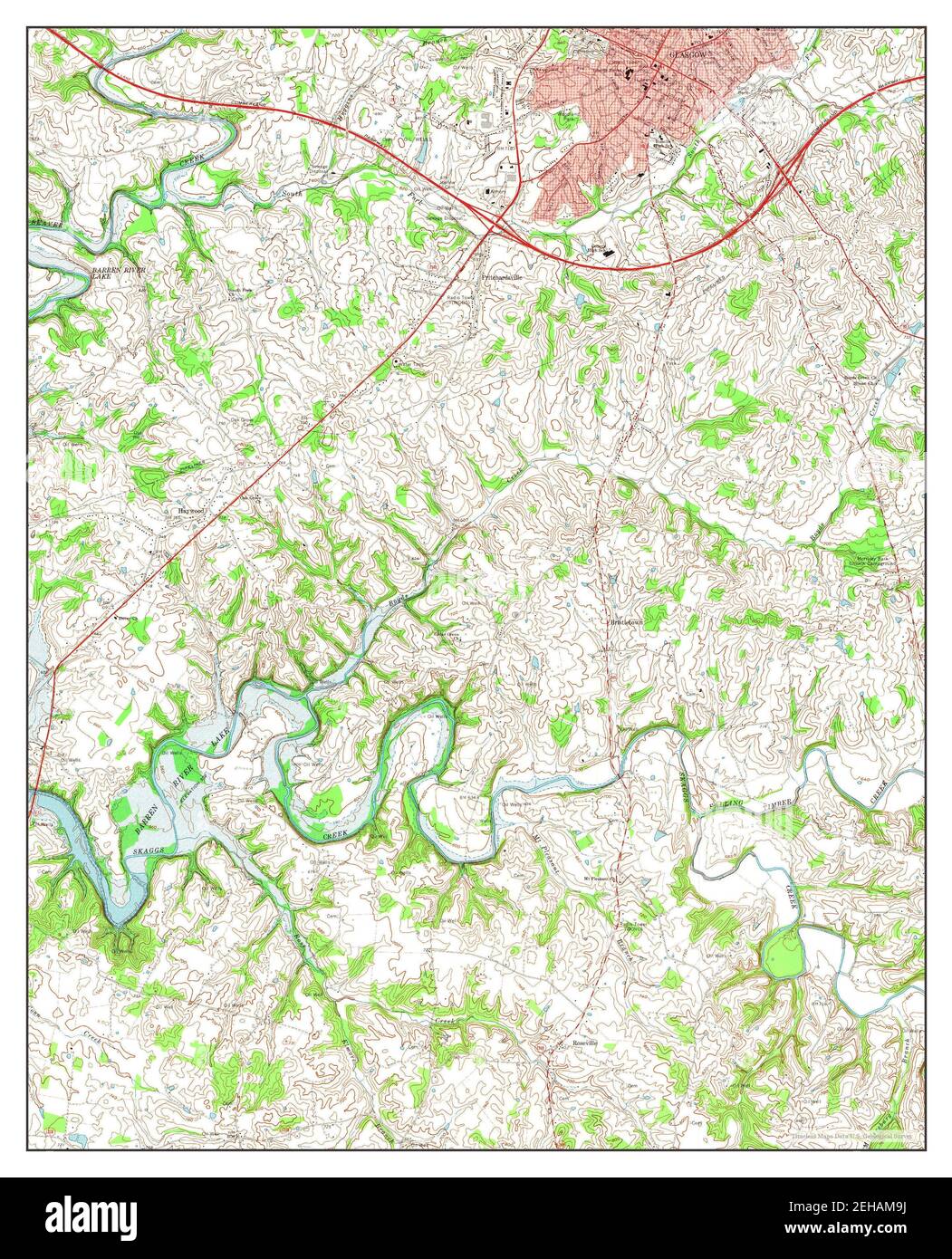 Glasgow South, Kentucky, map 1973, 124000, United States of America by